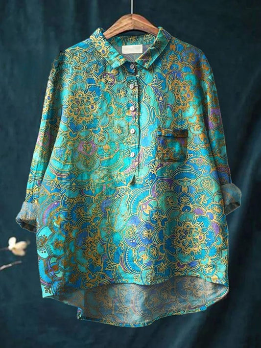 Amelia | Mandala Print Shirt